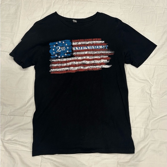 Next Level Apparel Black Patriotic Graphic Tee - Picture 1 of 3